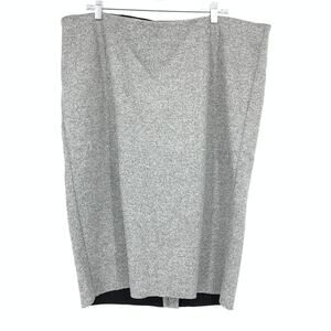 Torrid Stretch Pencil Skirt Womens Sz 24 Heather Gray Pull On Elastic Waist NEW